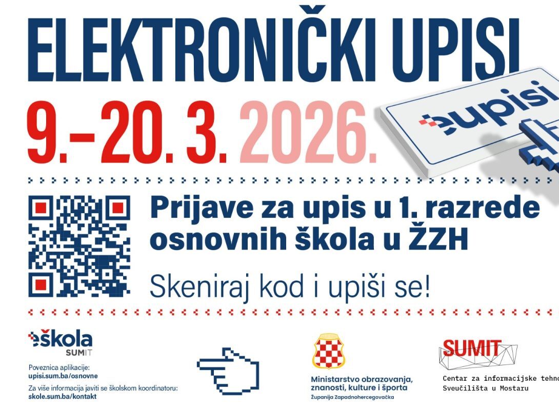 Elektronički upisi u prvi razred osnovne škole